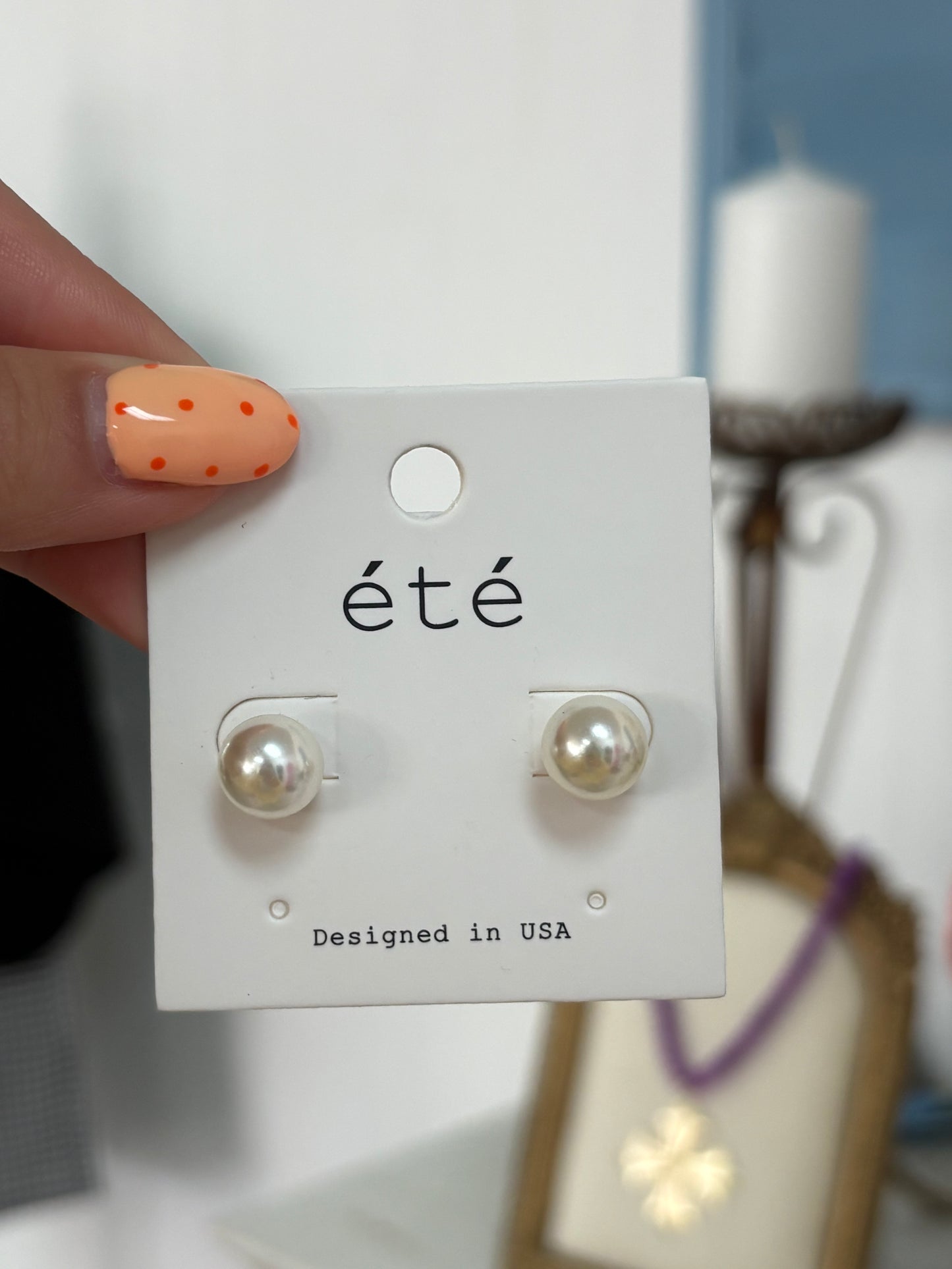 OG Pearl Stud Earrings