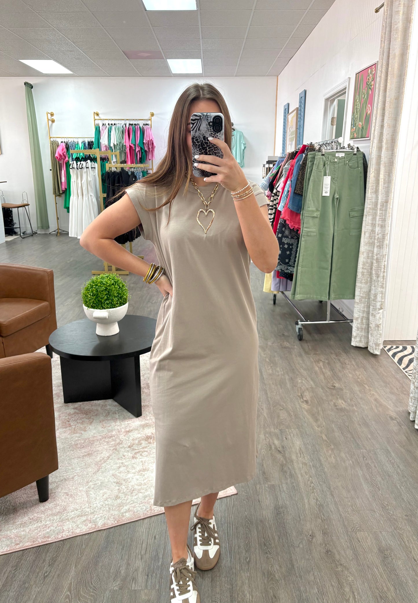 Everyday Ease Midi Dress- Mocha