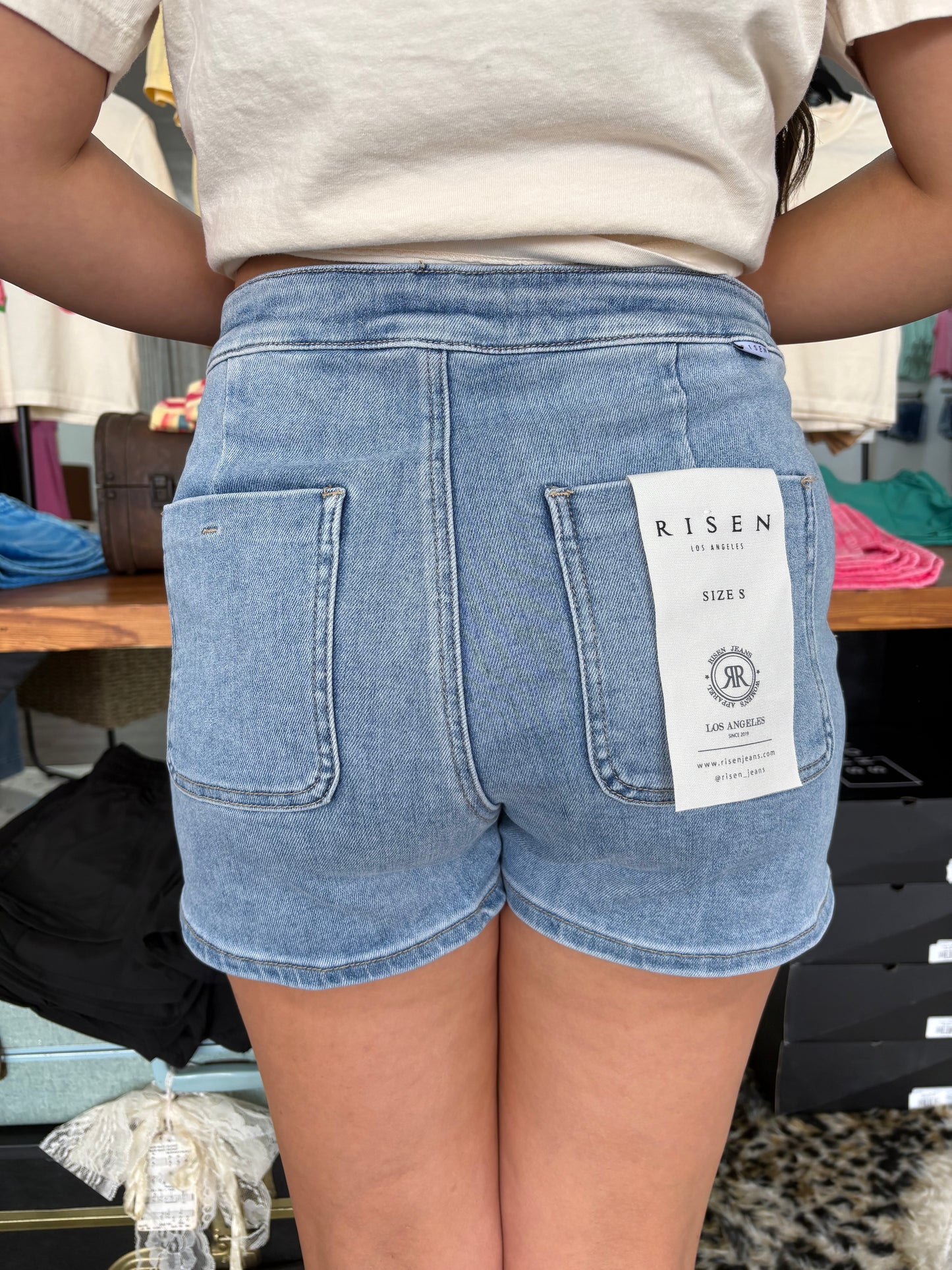 Wrapped In Blue Denim Skort