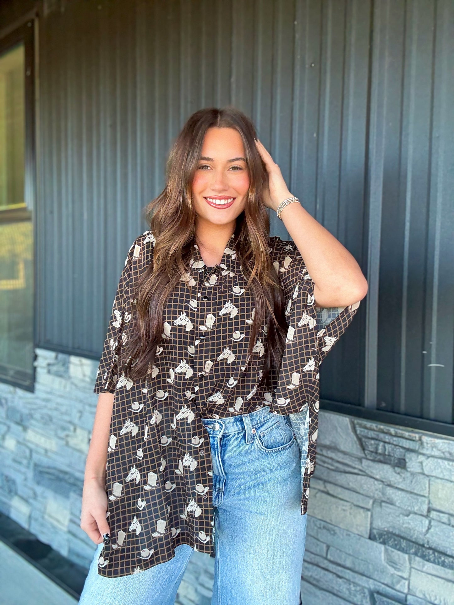 Gritty Bang Bang Button Up