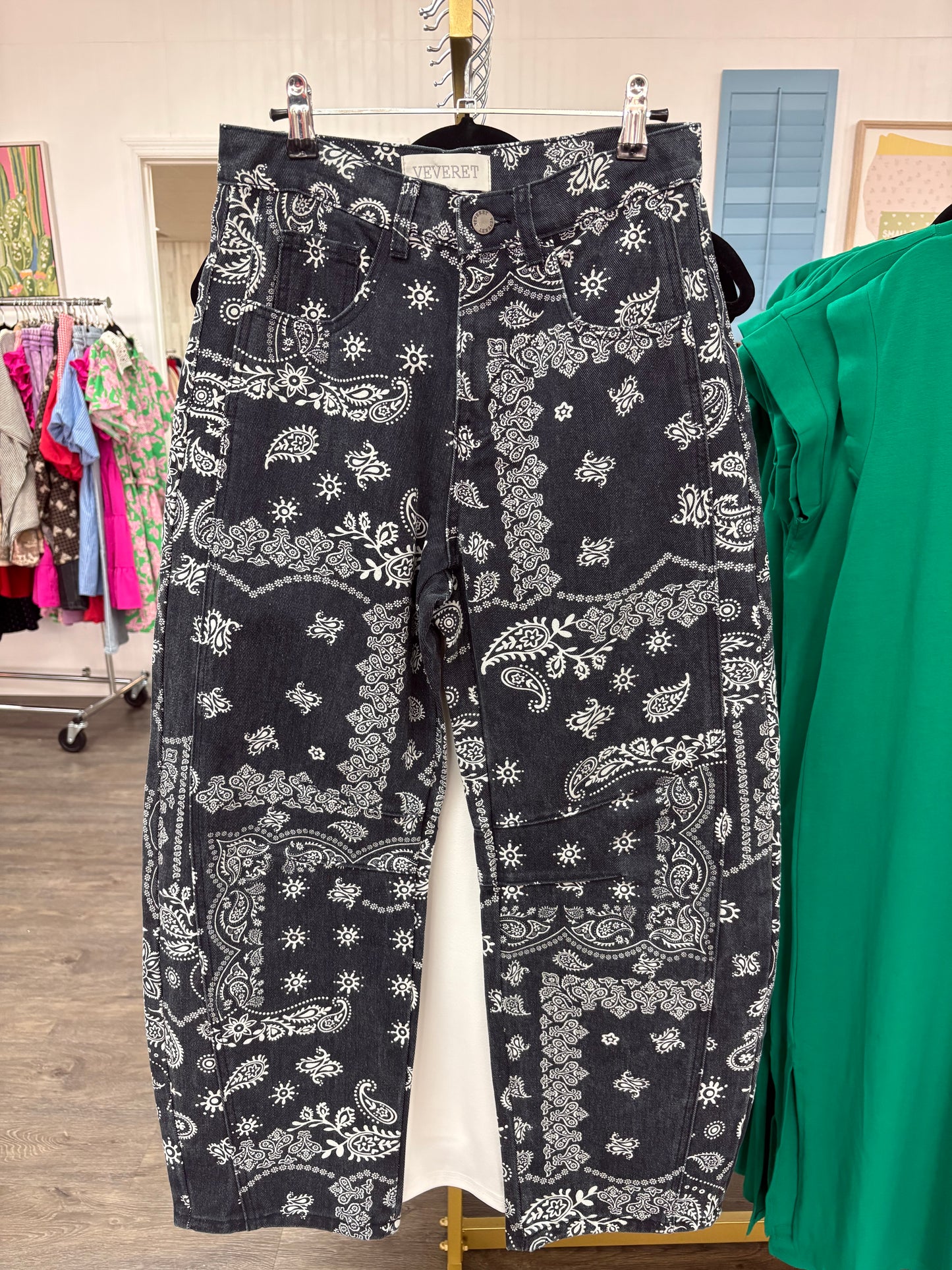 Paisley Printed Denim