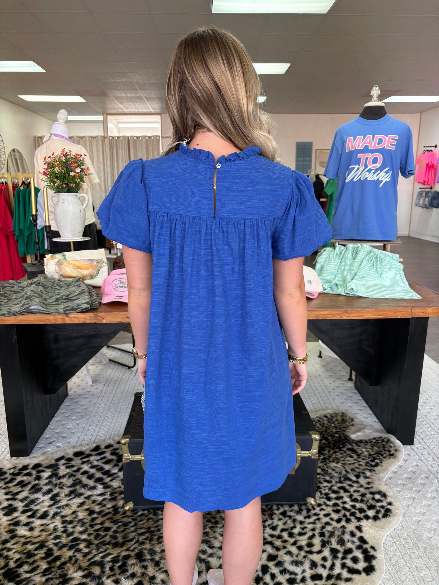 Crossover Pleated Dress