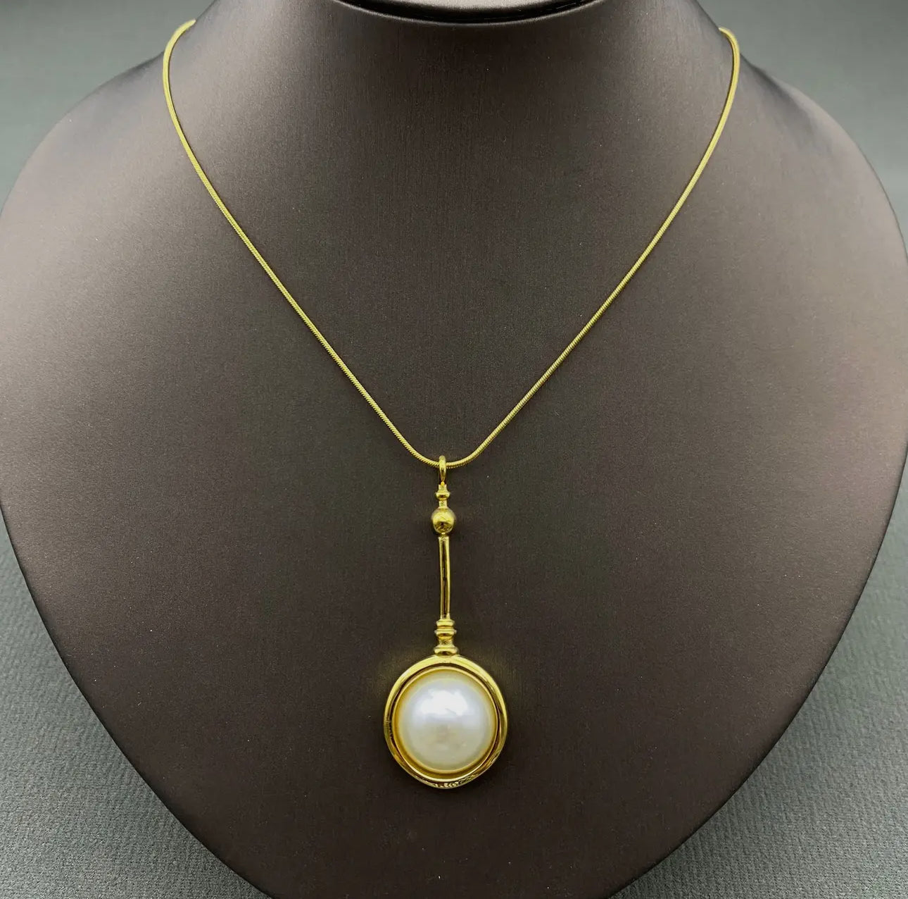 Pearl Inlaid Charm Necklace