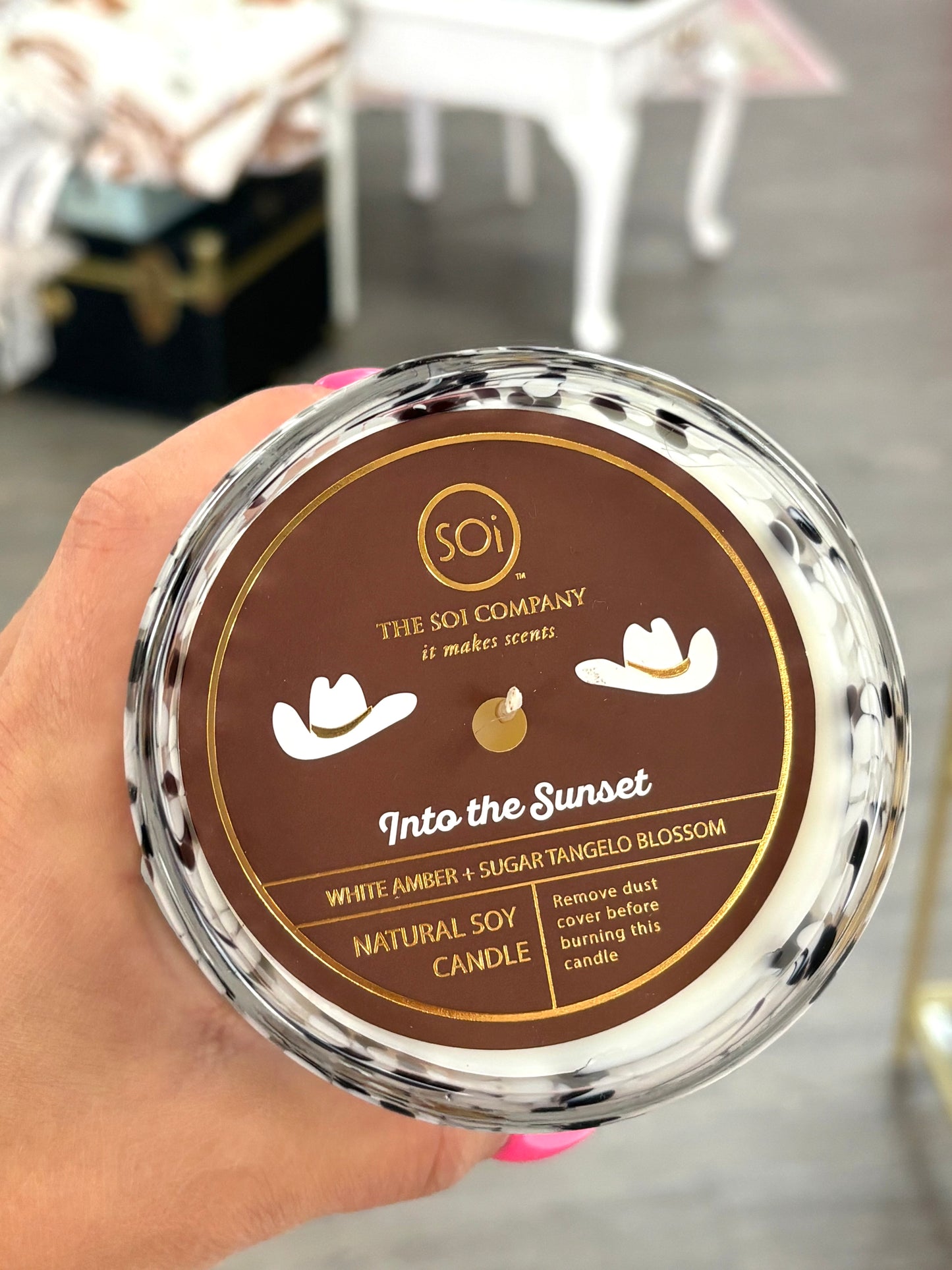 Into the Sunset Cowboy Hat Candle