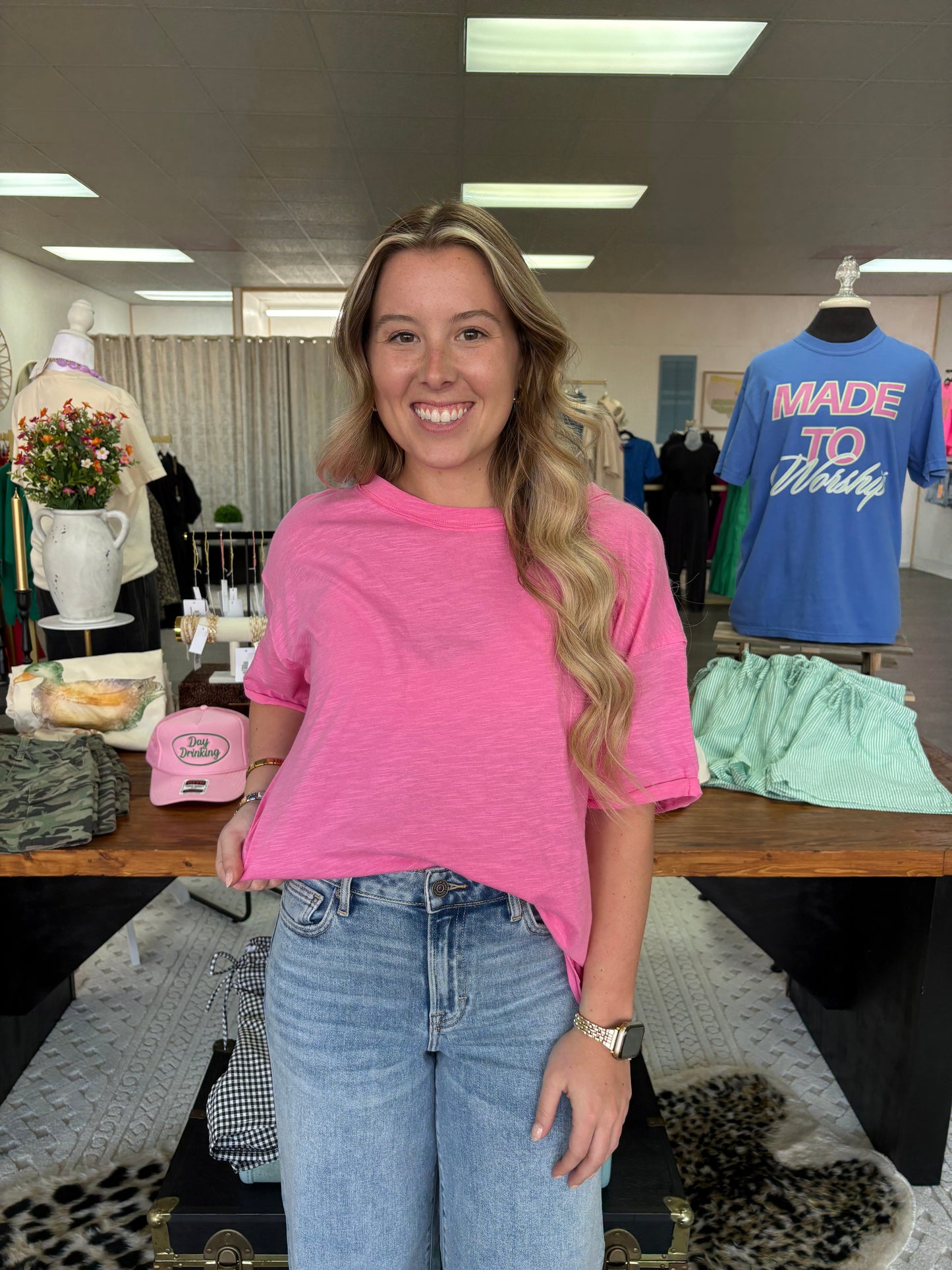 Cotton Basic Tee (Pink)