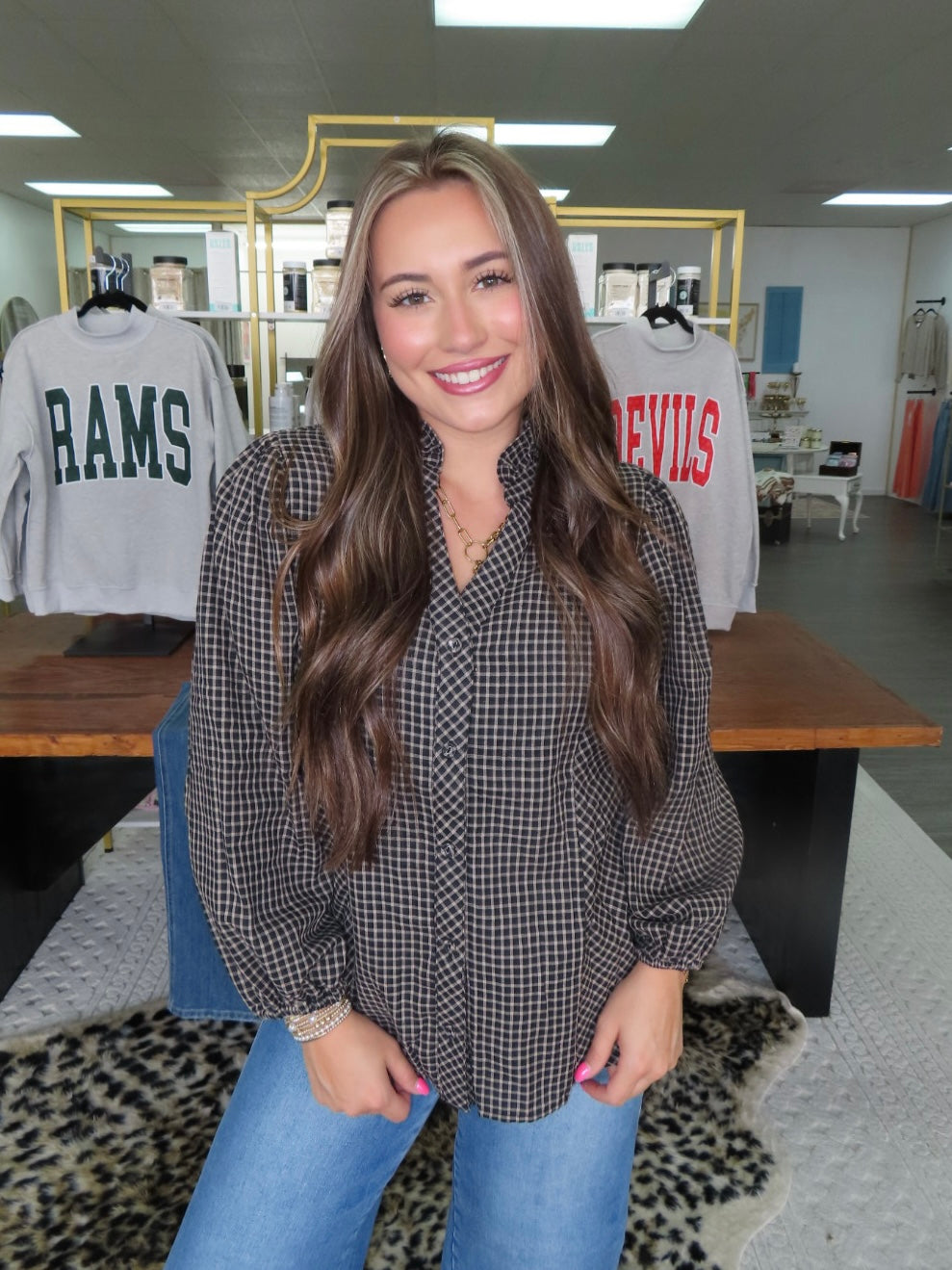 Plaid and Pretty Blouse