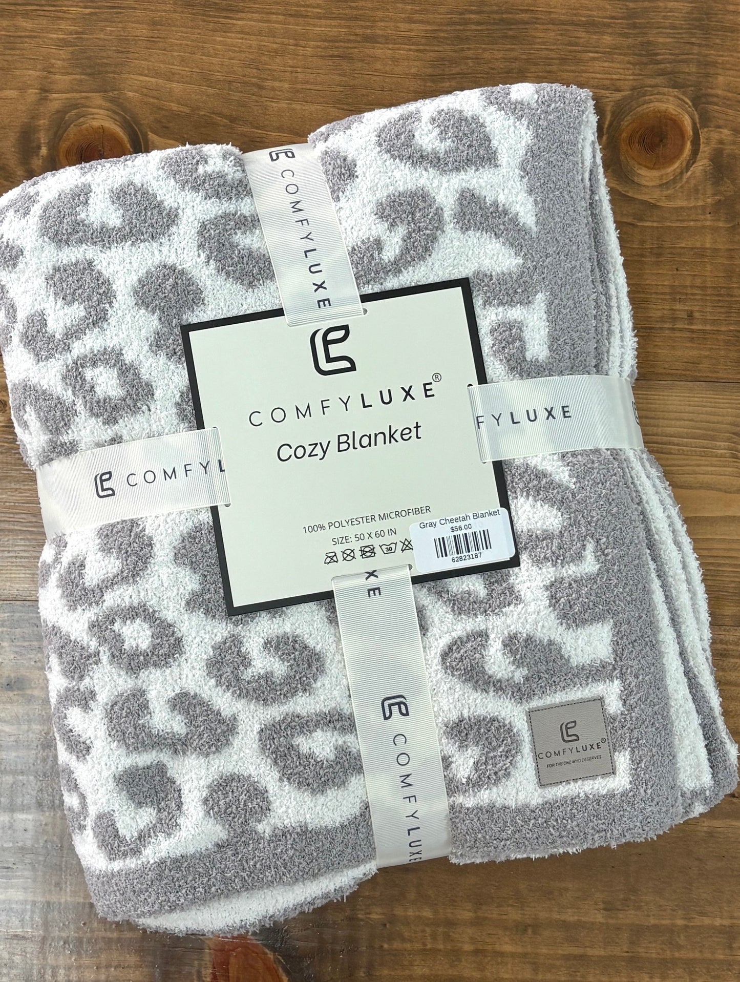 Gray Cheetah Blanket