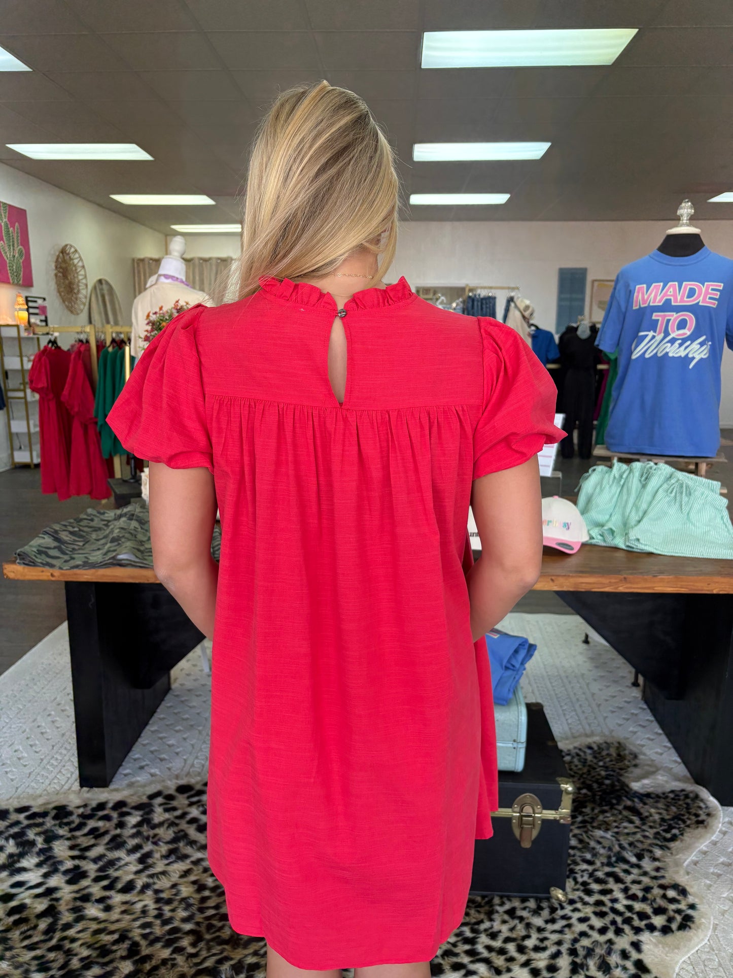 Crossover Pleated Dress