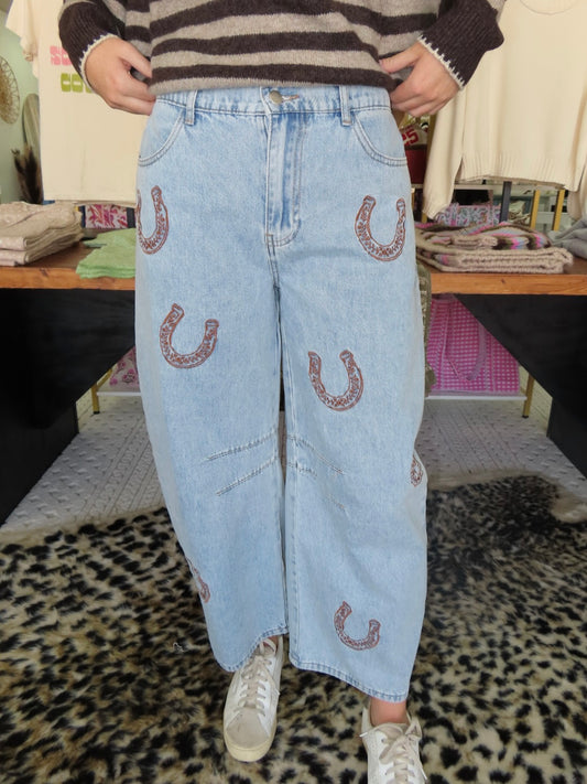 Saddle Stitch Barrel Denim
