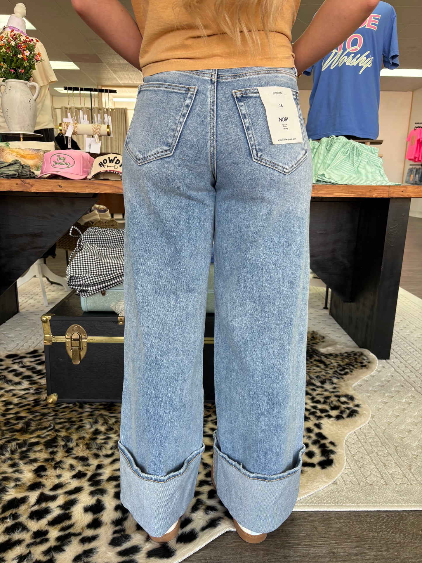 High Rise Cuffed Jean