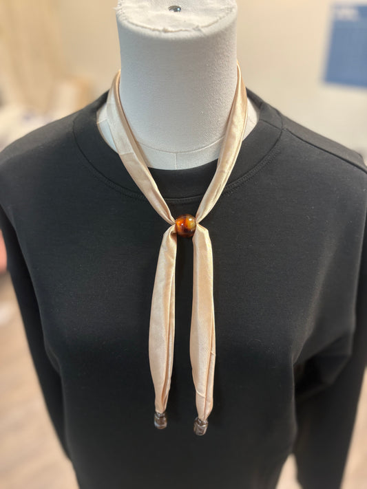 Champagne Scarf Necklace