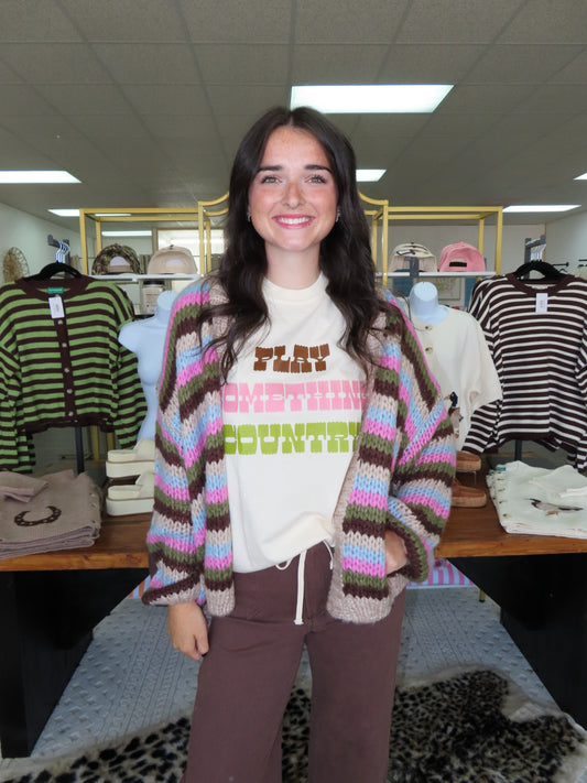 Falling For Stripes Cardigan