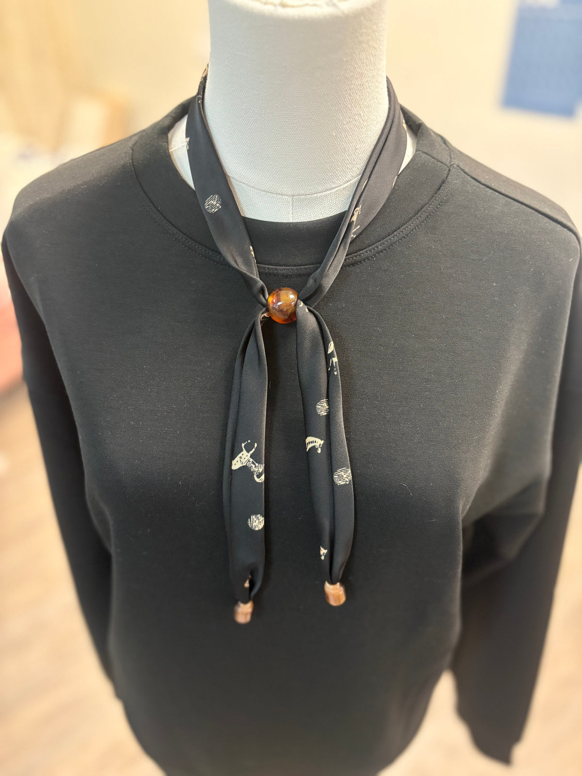 Mocha Horse Scarf Necklace
