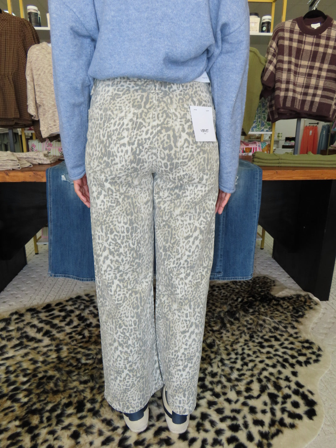 Kris Leopard Jeans