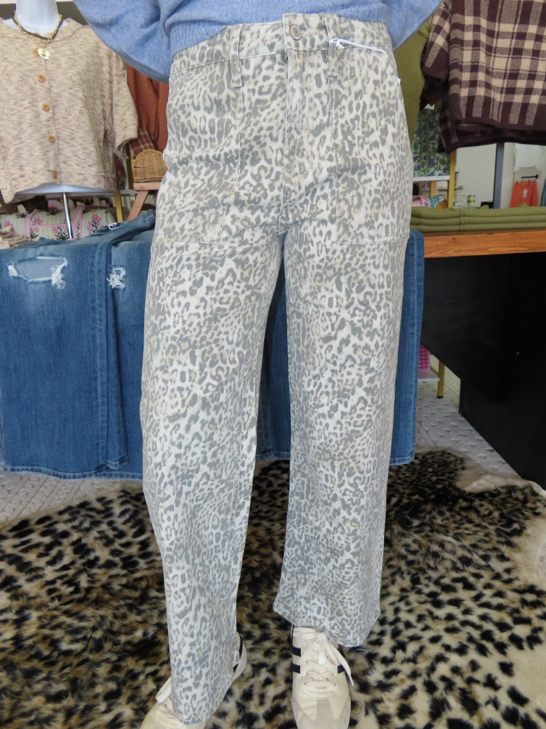 Kris Leopard Jeans
