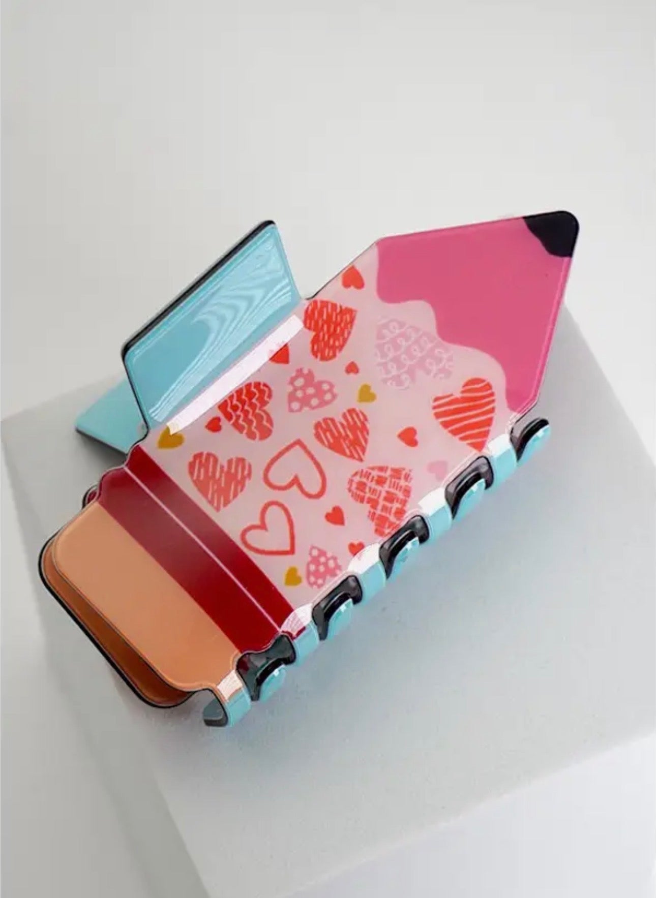 Heart Pencil Claw Clip
