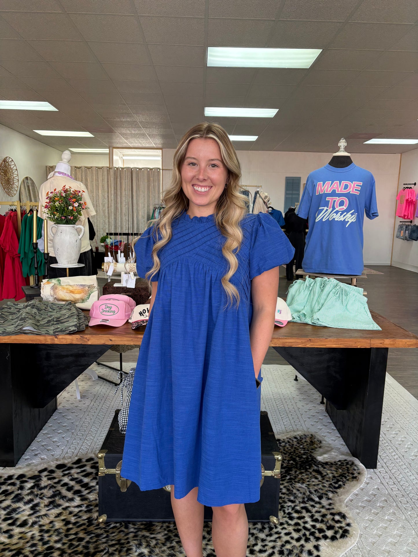 Crossover Pleated Dress