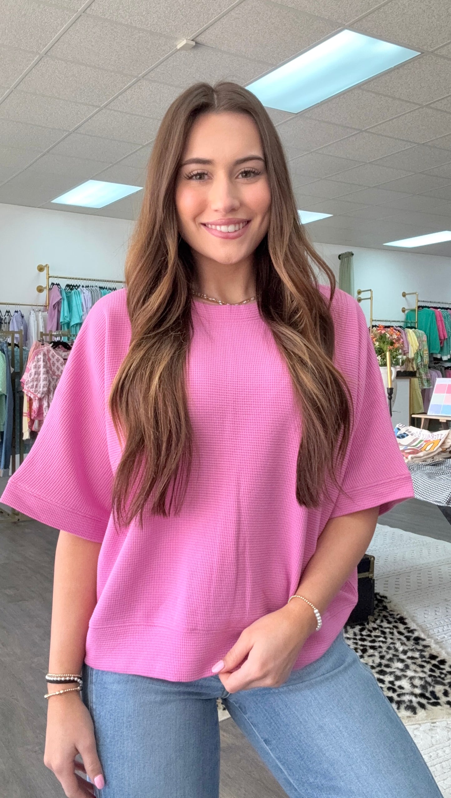 Double Knit Top- Pink