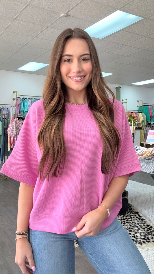 Double Knit Top- Pink
