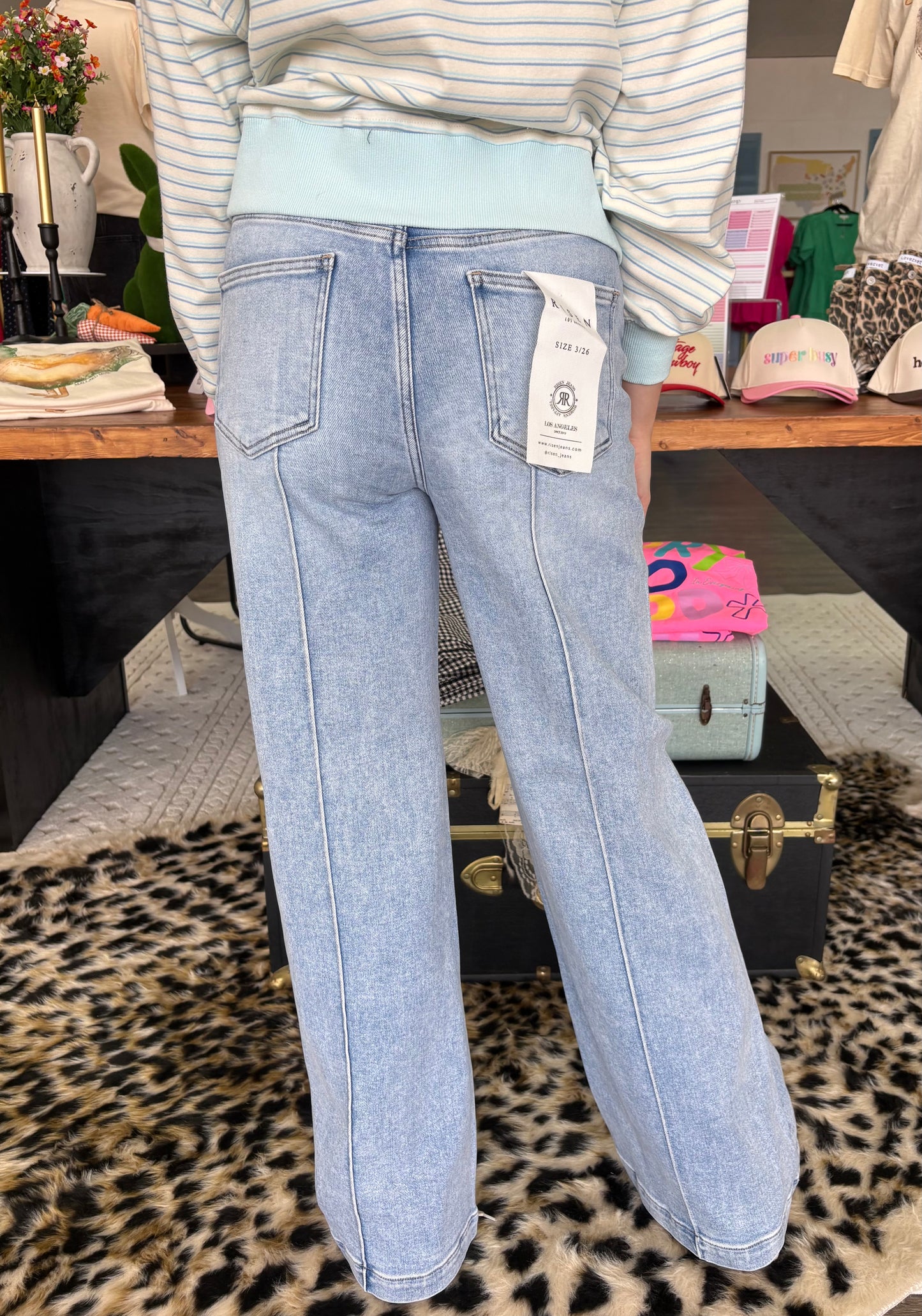 Pintuck Detail Denim