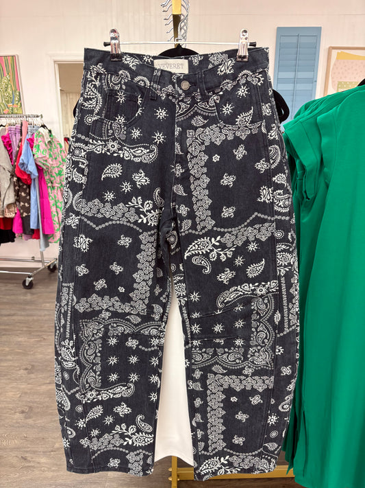 Paisley Printed Denim