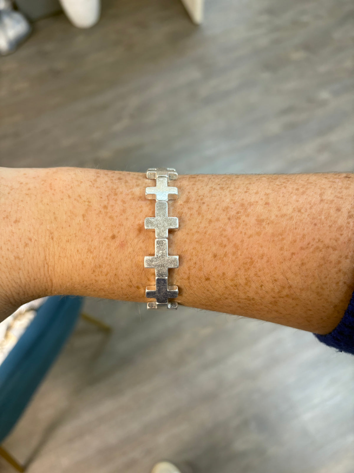 Silver Cross Bracelet