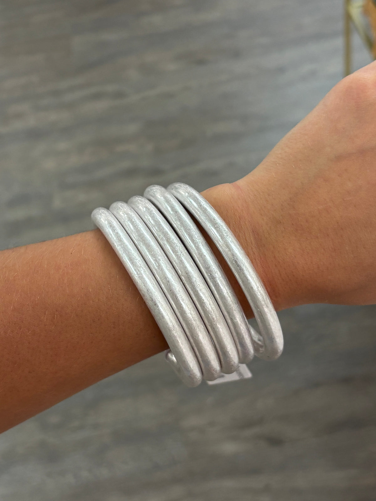 Silver Halo Bracelets (Set of 3)