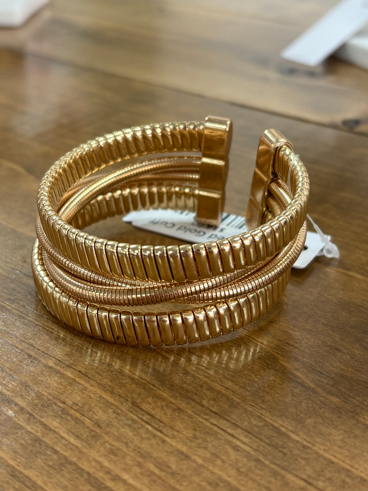 Ribbed Gold Cuff