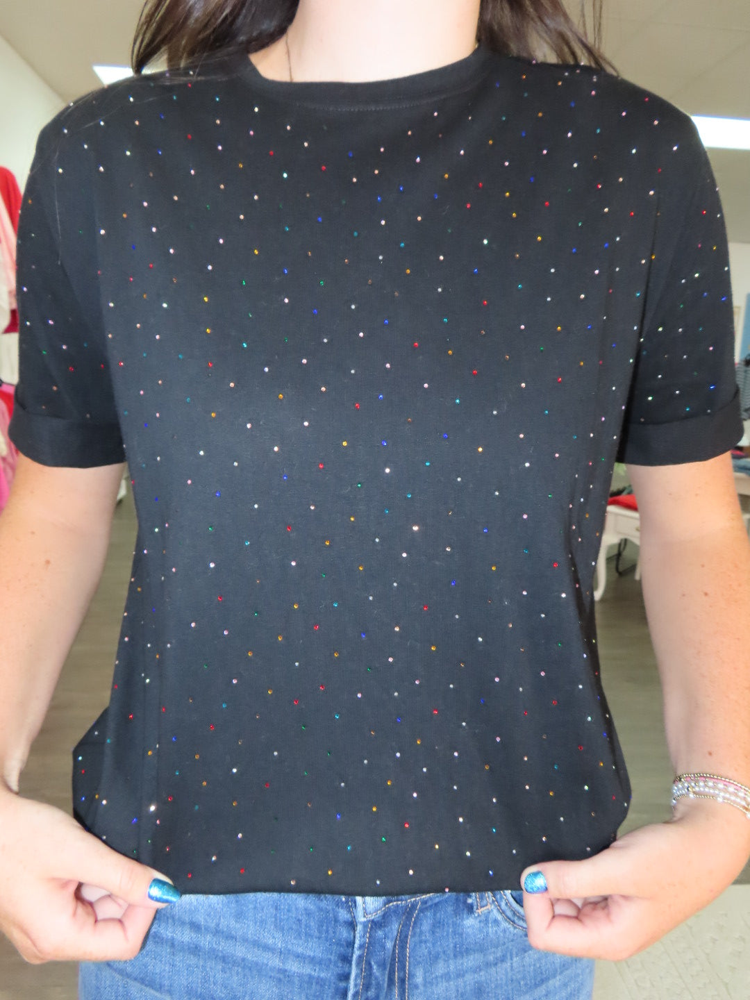 Dazzle Me Black Tee