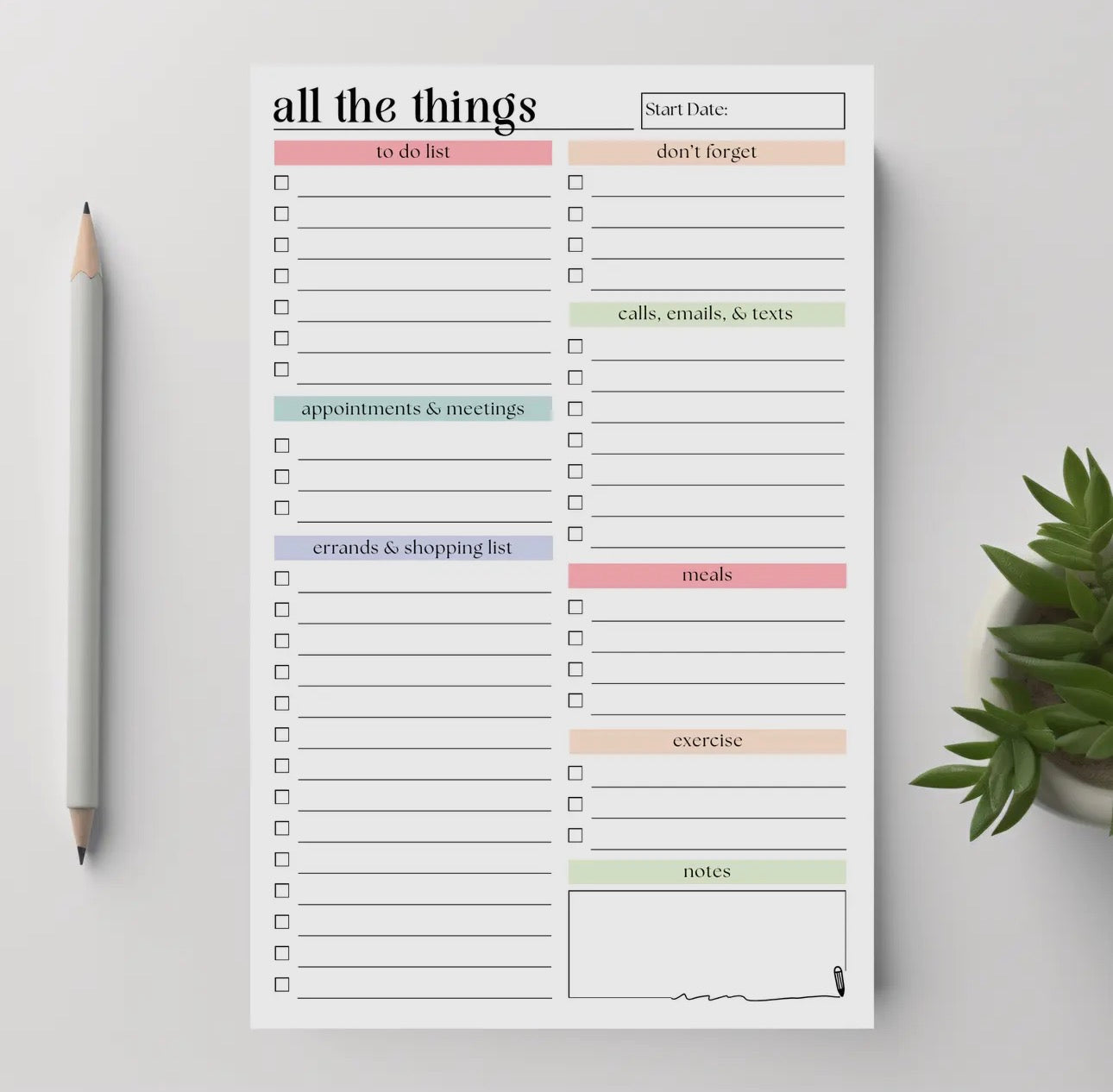 Daily and Weekly To-Do List