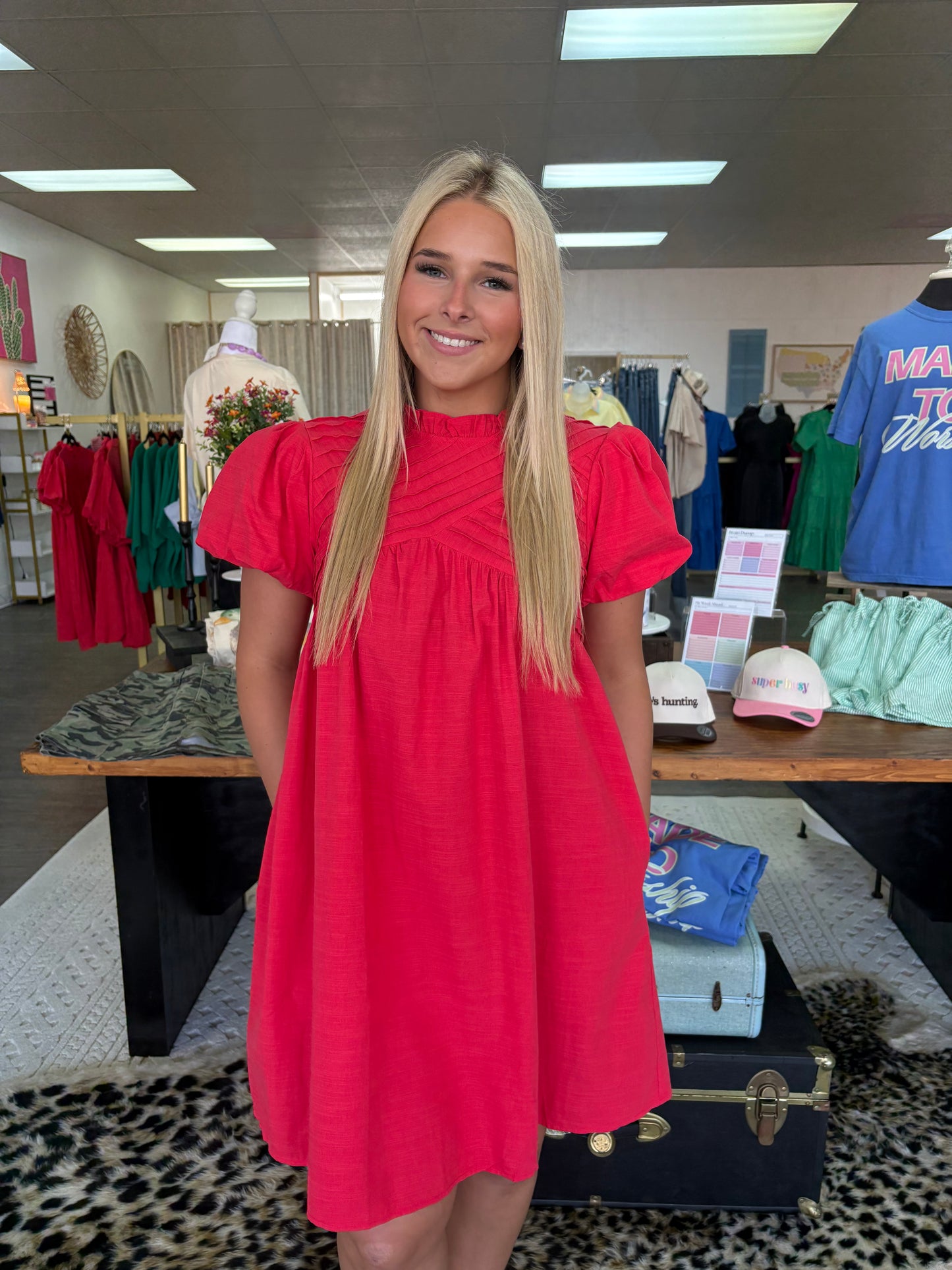 Crossover Pleated Dress