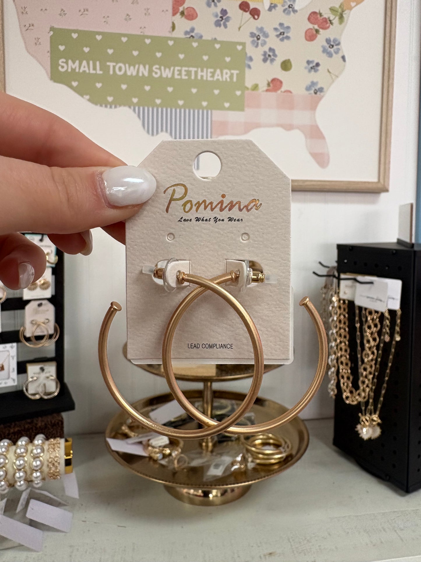 Gold 2" Open Hoop Earring