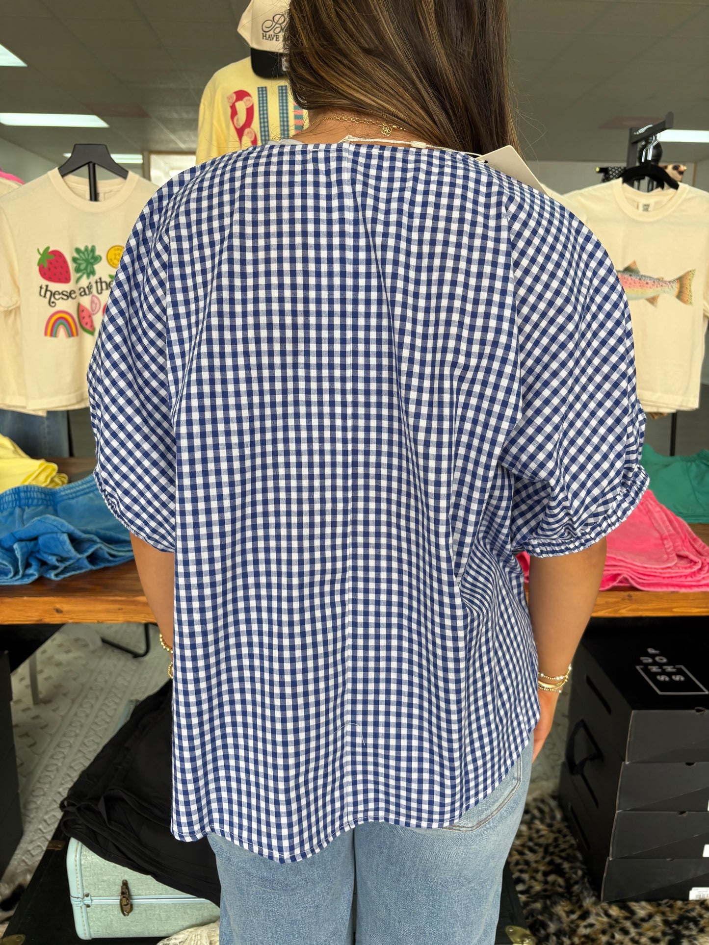 Blueberry Picnic Top
