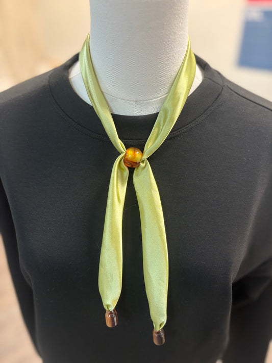 Chartreuse Scarf Necklace