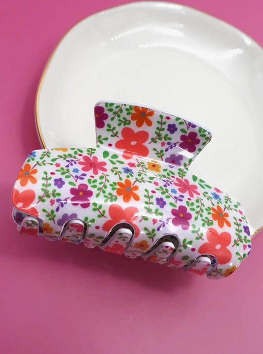 Floral Cottage Core Claw Clip