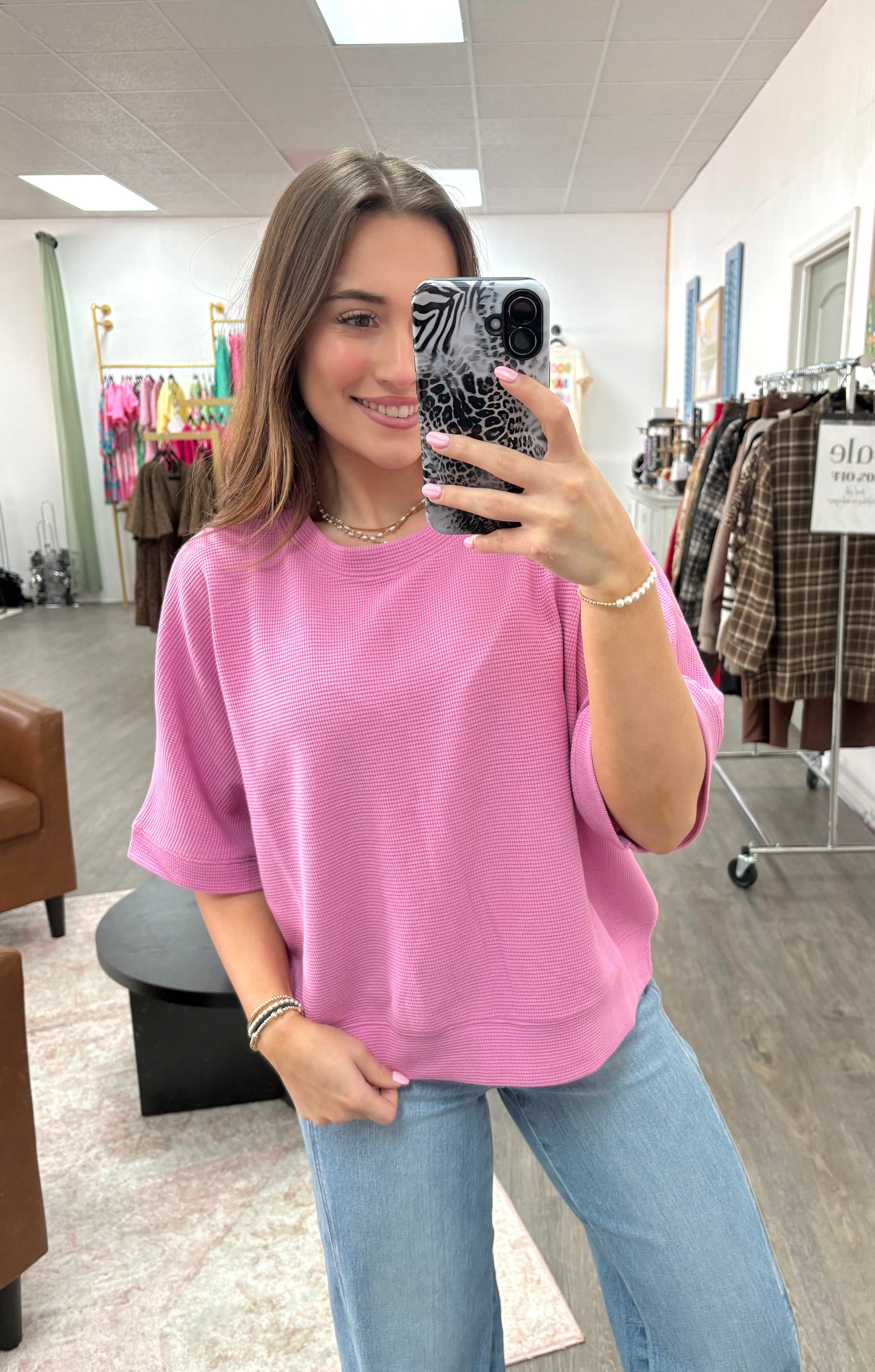 Double Knit Top- Pink