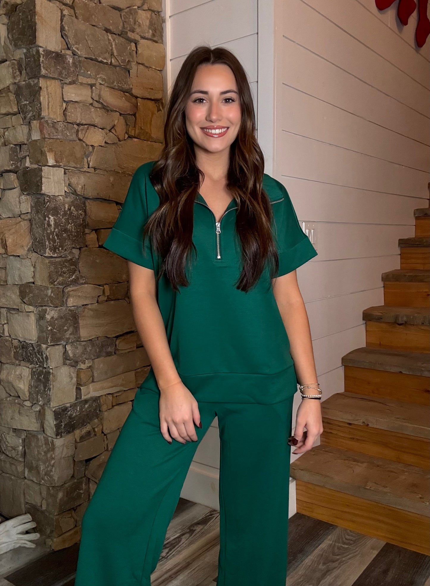 Scuba Half Zip Set (Hunter Green)