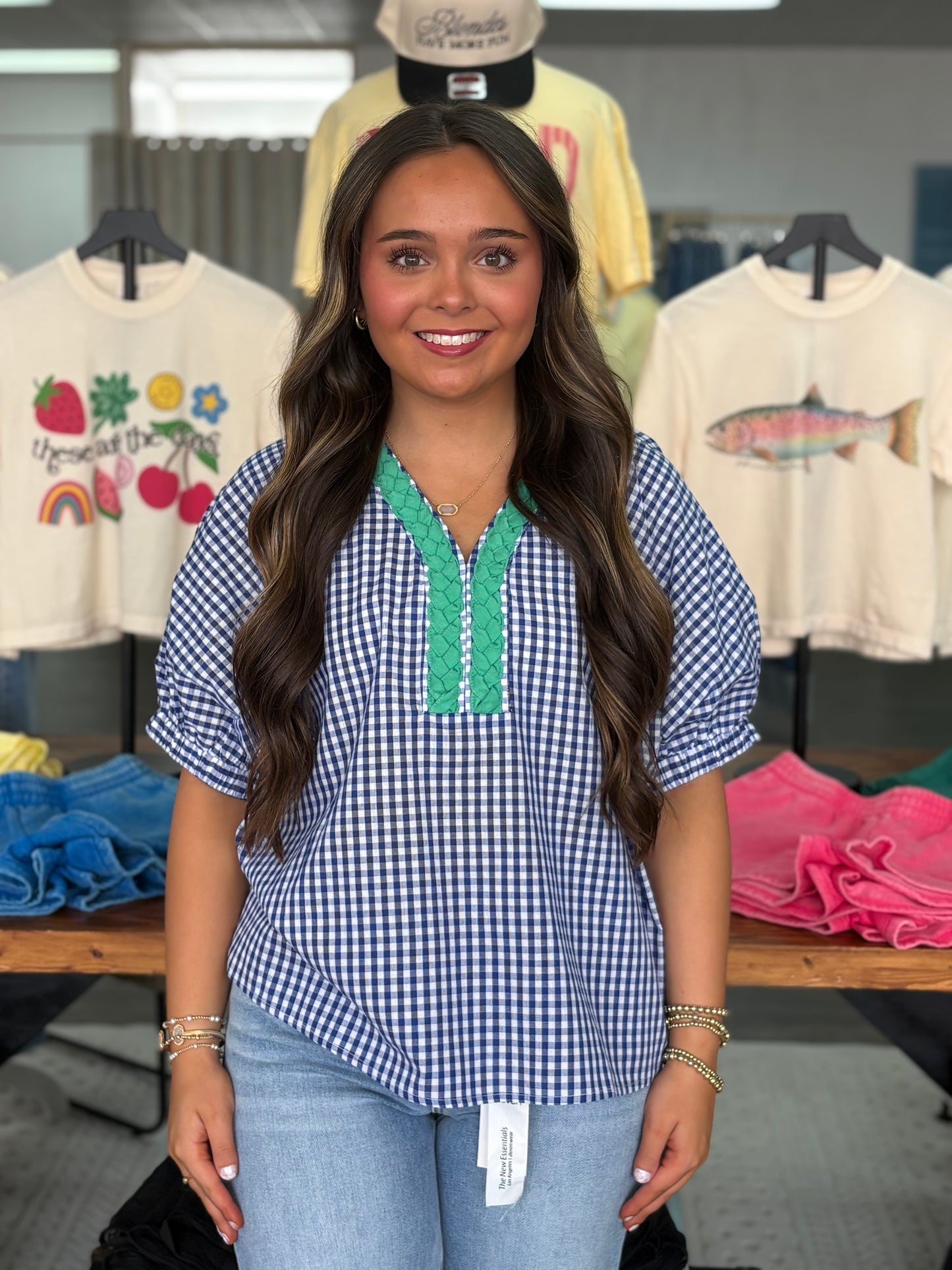 Blueberry Picnic Top