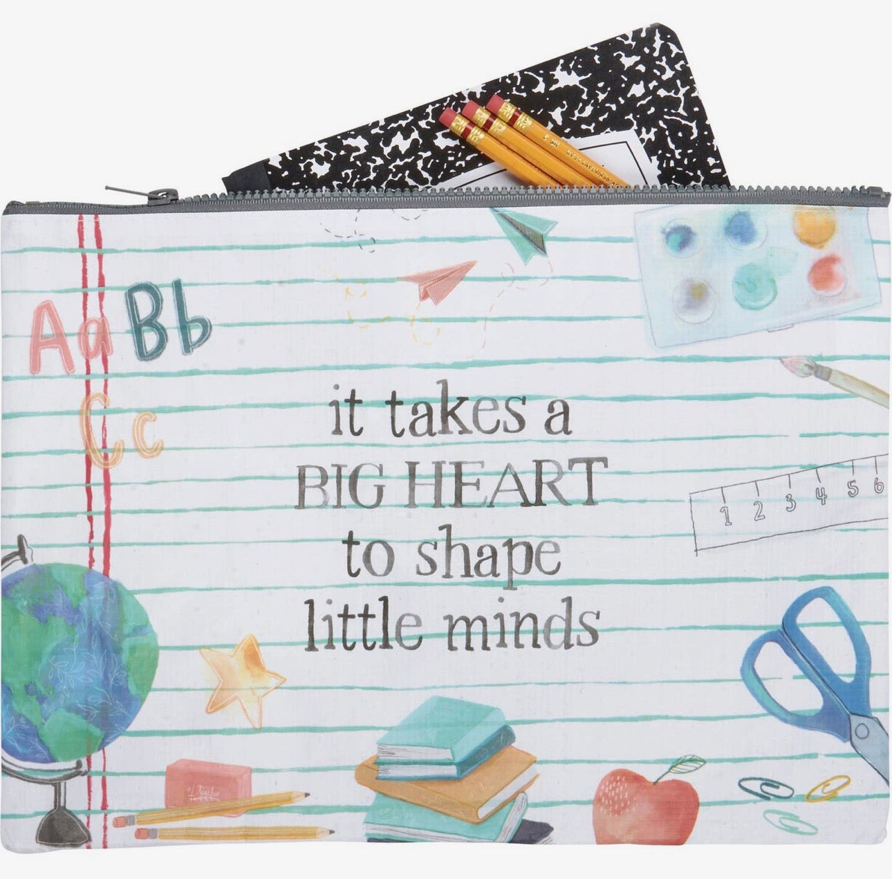 It Takes A Big Heart Zipper Folder