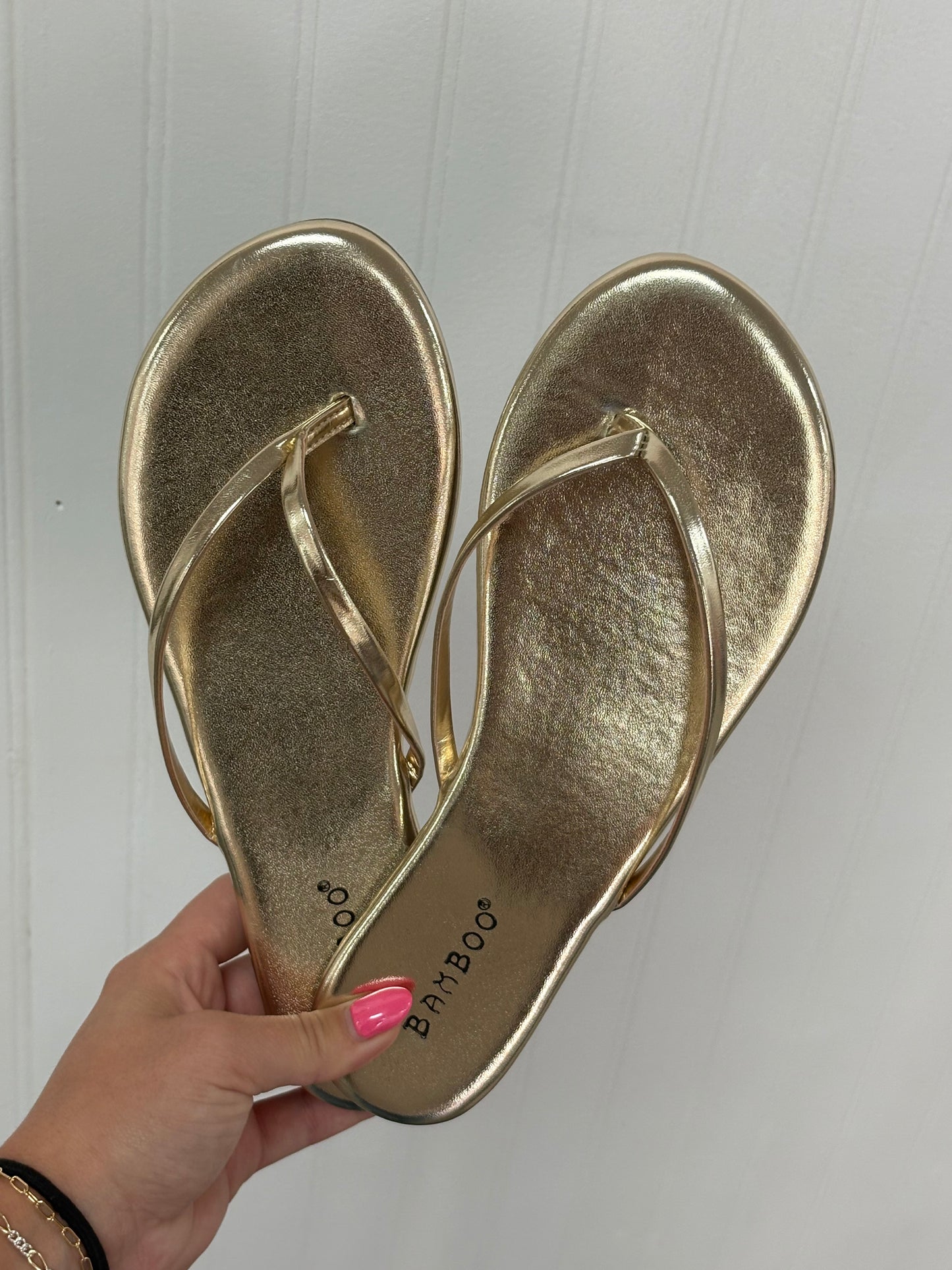 Beachside Gold Flip Flops