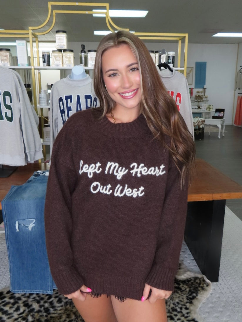 Left My Heart Out West Sweater