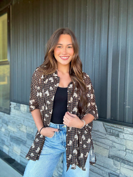 Gritty Bang Bang Button Up