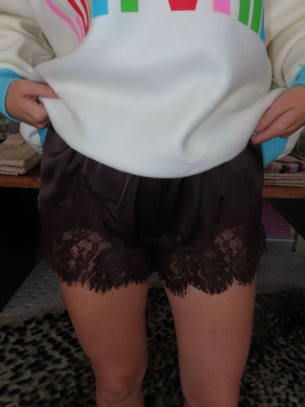 Cocoa Lace Shorts