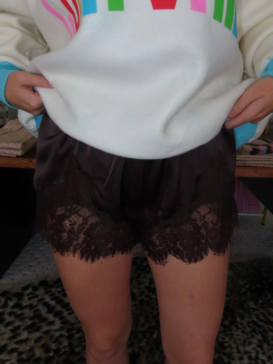 Cocoa Lace Shorts