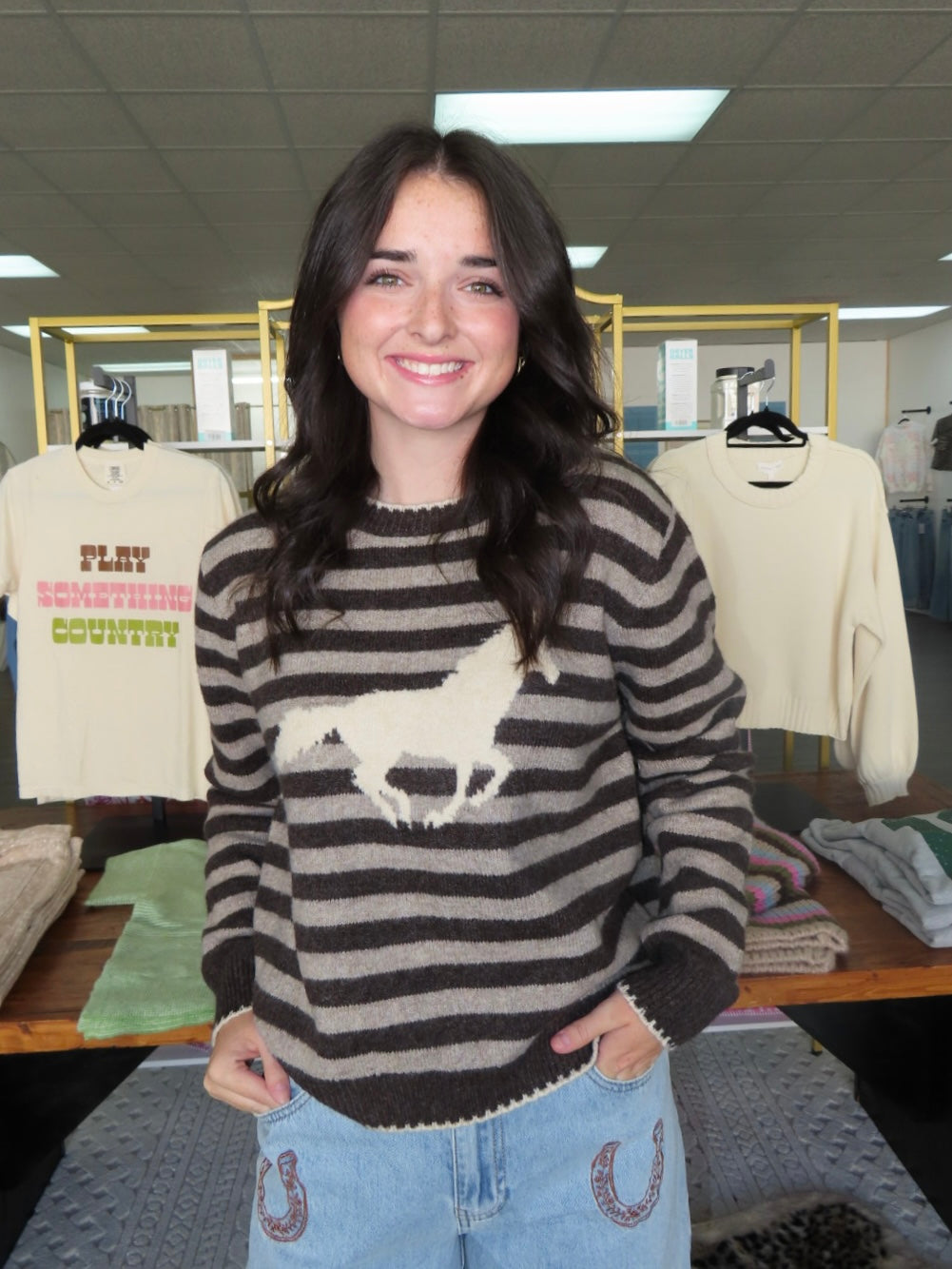 Saddle Up Stripe Sweater