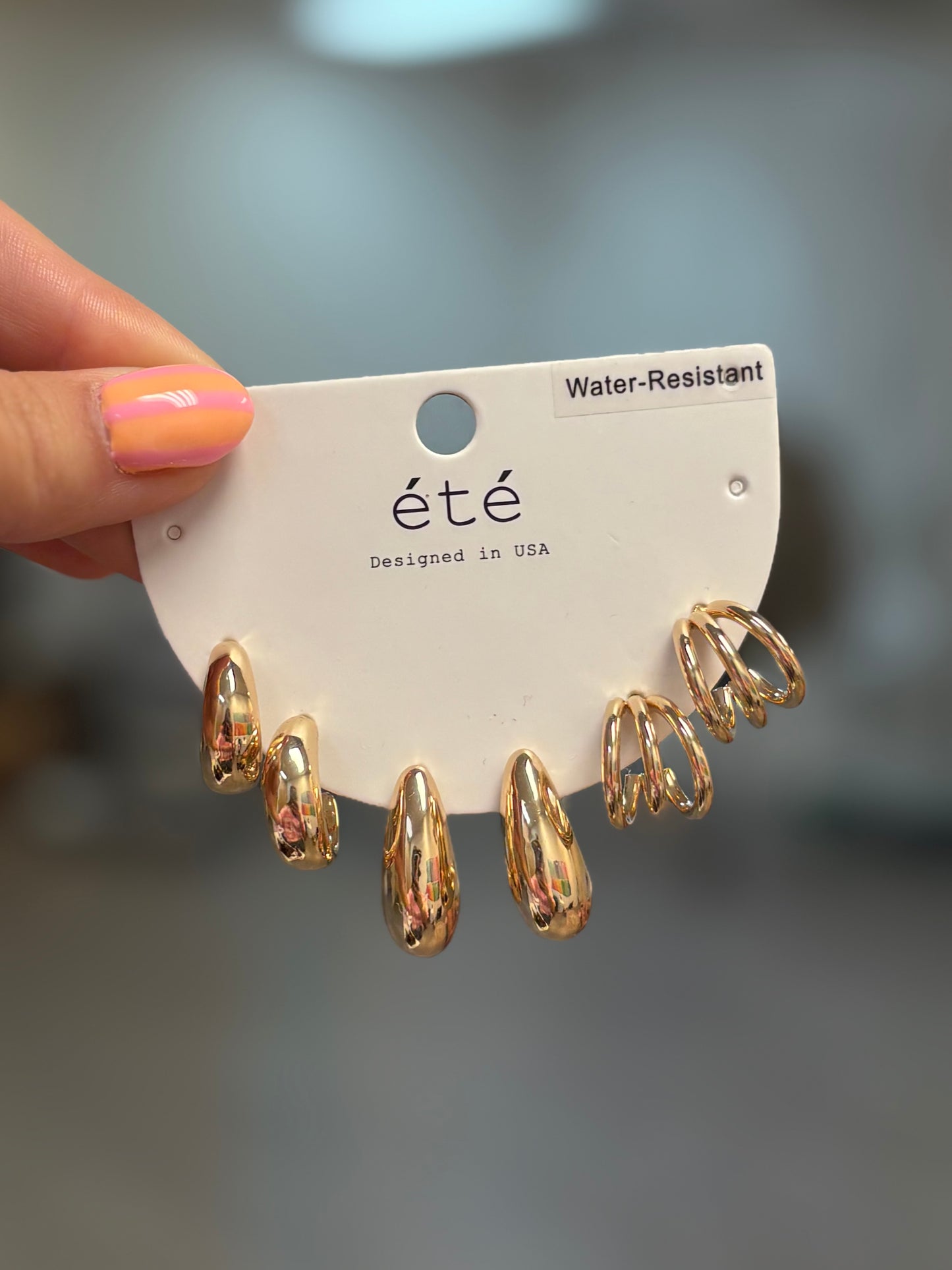 Gold Huggie Earring Set
