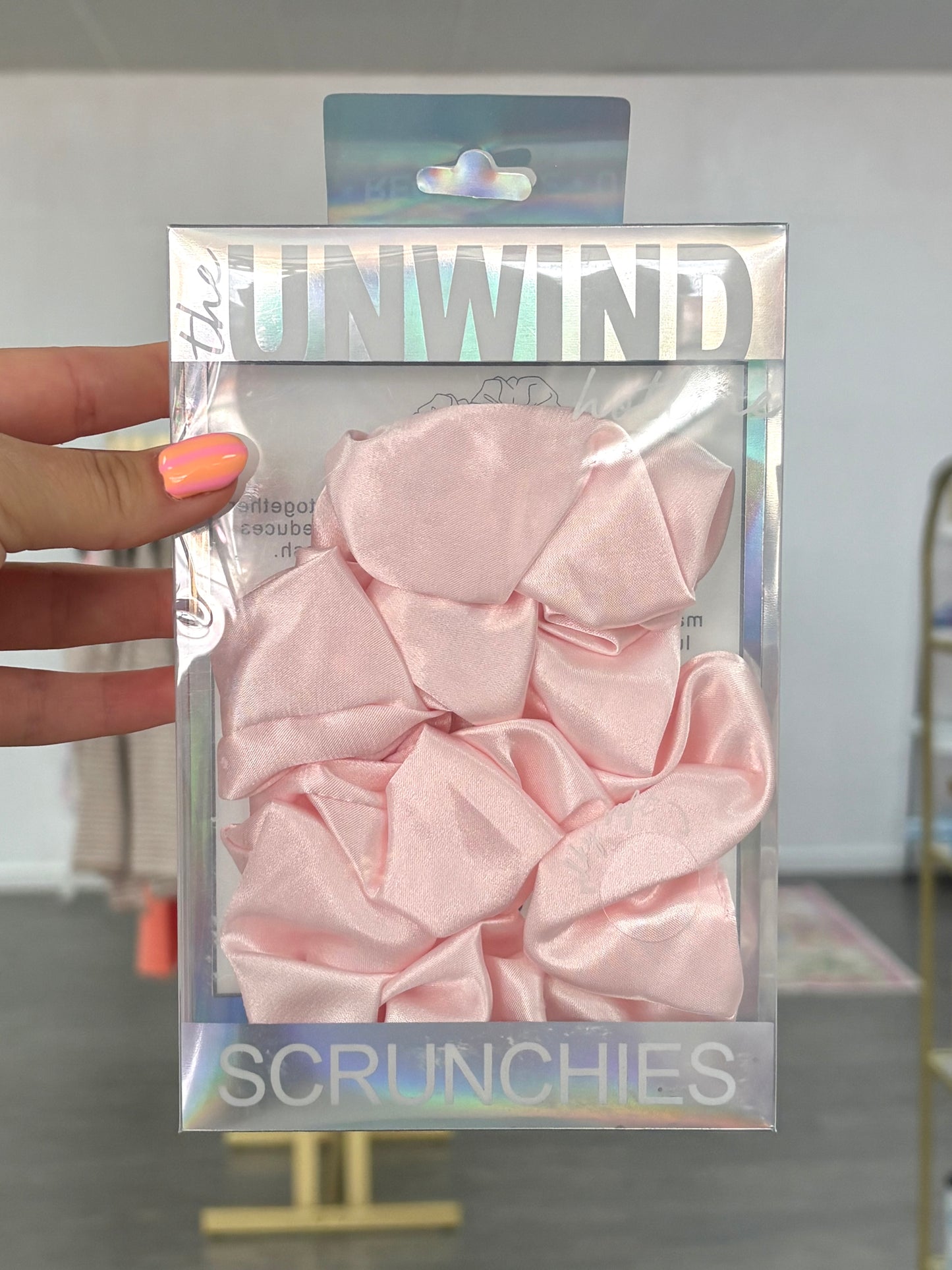 Pink Silk Scrunchies