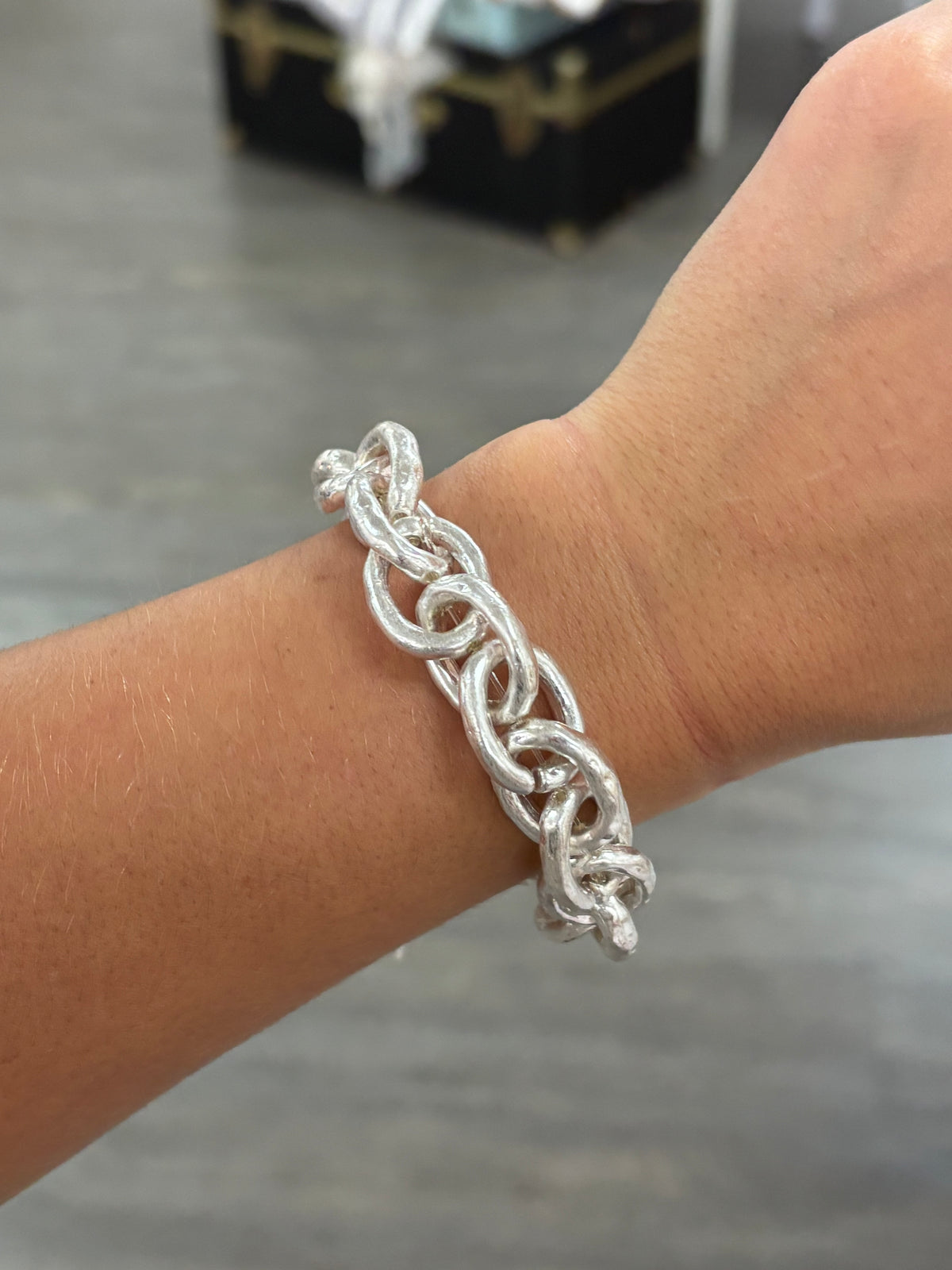Silver Chain Link Bracelet