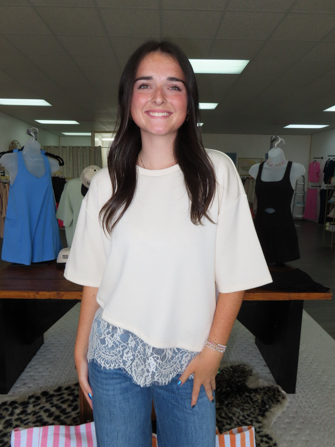 Oatmilk Lace Top