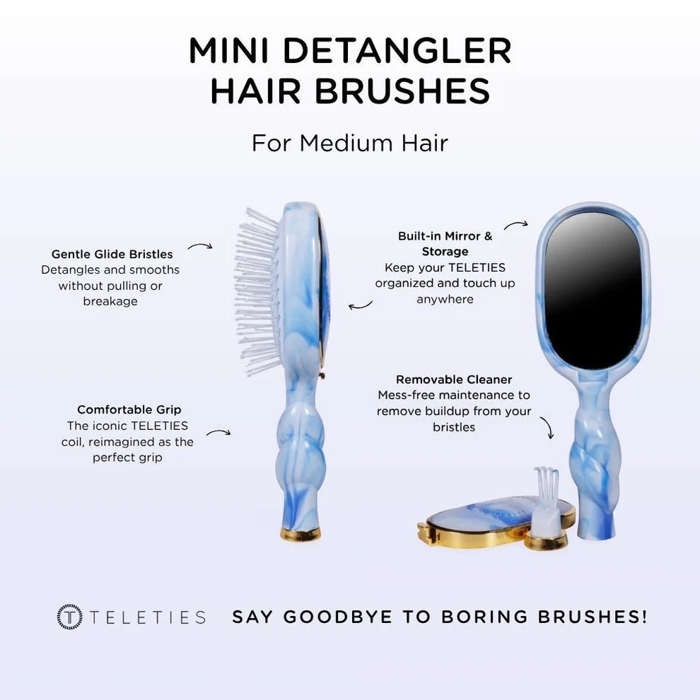 Mini Detangler Hair Brush for Medium Hair - Tide & True